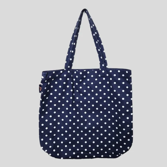 J Crew Reusable Everyday Canvas Tote in Polka Dot - Picture 2 of 5